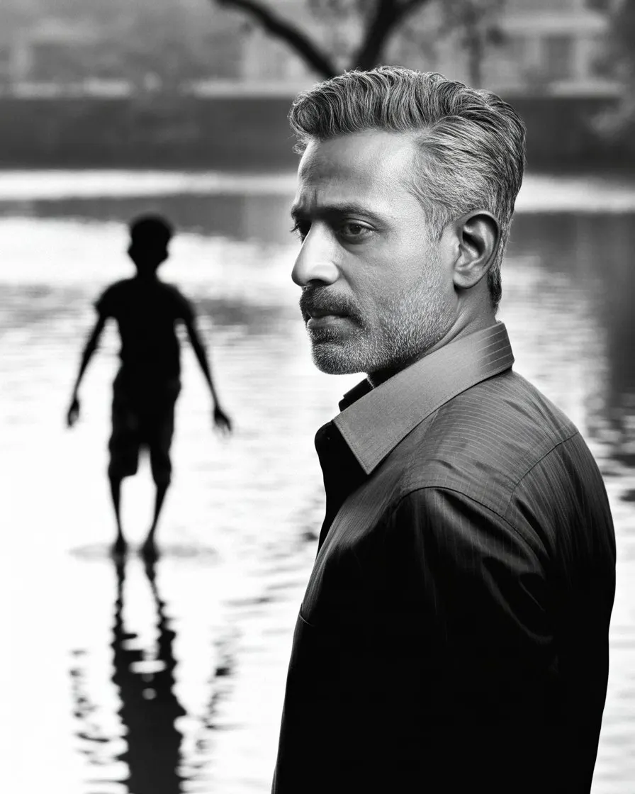 গ্রামে ফিরে আসা এক মার্জিত মানুষের সাদাকালো প্রতিকৃতি, যিনি পুকুরপাড়ে দাঁড়িয়ে নিজের হারিয়ে যাওয়া অতীত ও পুরনো আমি'র মৃত্যুকে উপলব্ধি করছেন।