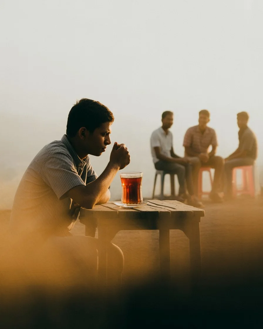 কফির কাপে প্রতিবিম্ব দেখে নিজেকে চেনার চেষ্টা। পুরনো বন্ধুর ভিড়ে বসেও যখন ভীষণ একা লাগছে, তখন বোঝা যায় সময়ের সাথে মানুষ বদলে যায়। নিঃসঙ্গতা মানে কি তা গভীরভাবে উপলব্ধি করলে মনে হয়, বদলে যাওয়া স্বার্থপর বন্ধুর মিথ্যা অভিনয়ের চেয়ে জীবনে একা থাকা অনেক ভালো।