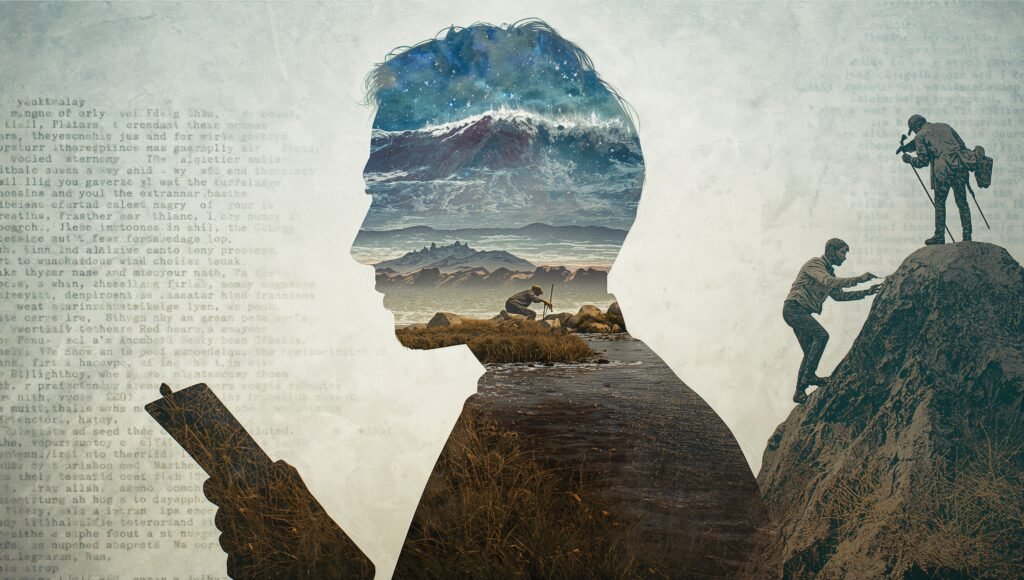 A double-exposure portrait showing traits turning into strengths.