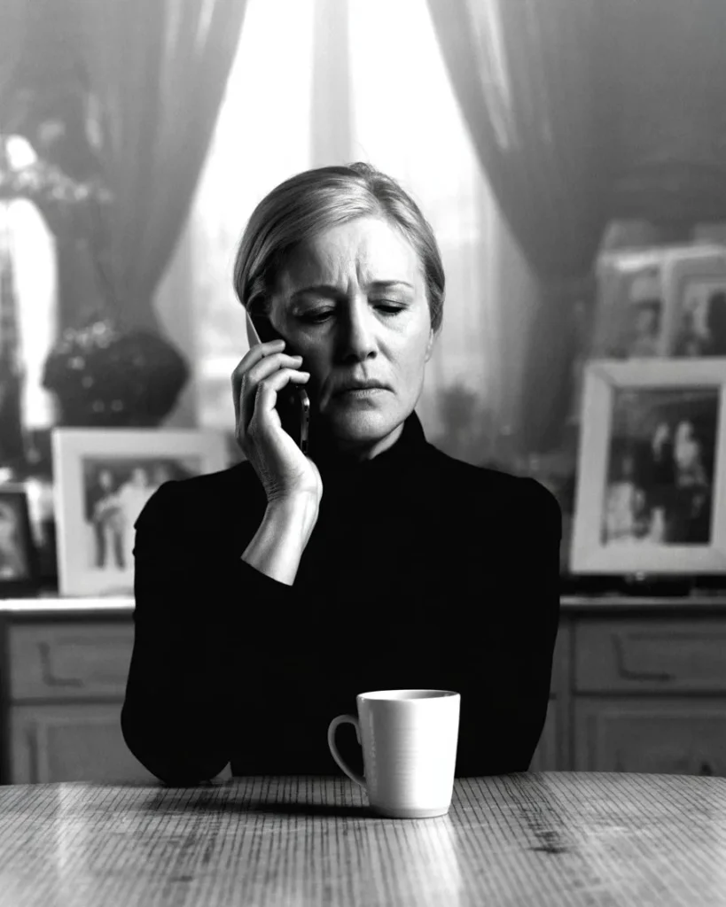 A woman sitting alone listening to a voicemail — how to deal with grief, disenfranchised grief, and the prolonged grief of forgetting someone's voice
